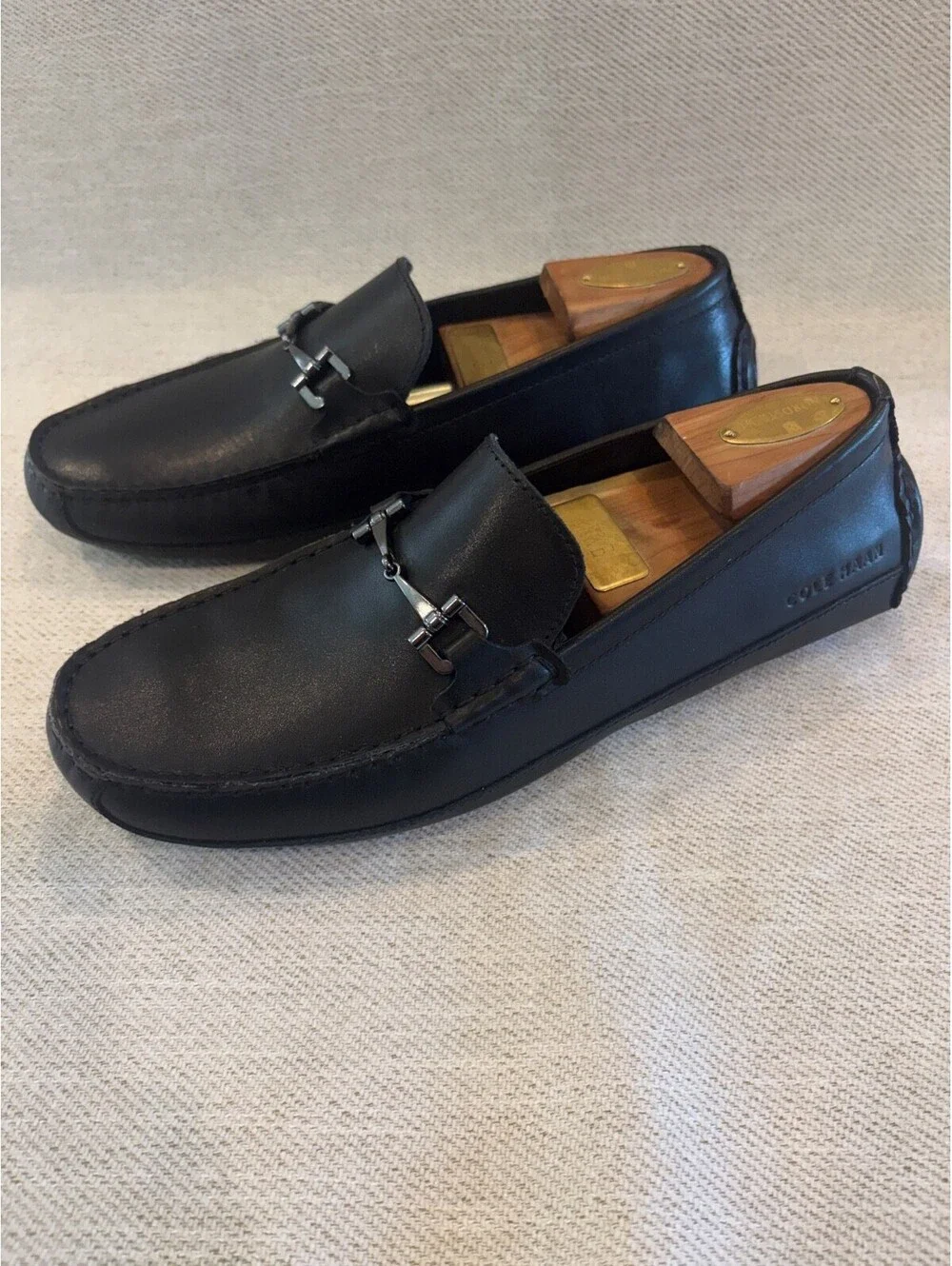 Cole Haan Grand OS Black Leather Bit Loafers Driver Shoes Men's 8.5 M C35783